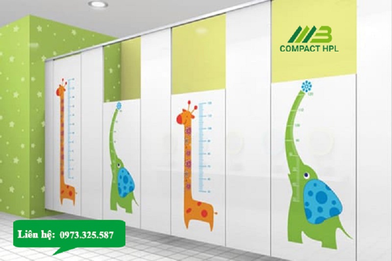 Thiết kế & lắp đặt vách ngăn nhà vệ sinh mầm non chuẩn an toàn cho bé 3 Vách ngăn nhà vệ sinh mầm non