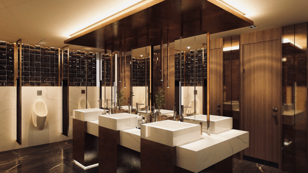 Vách ngăn toilet nhà hàng mang lại giải pháp chống nước tuyệt vời